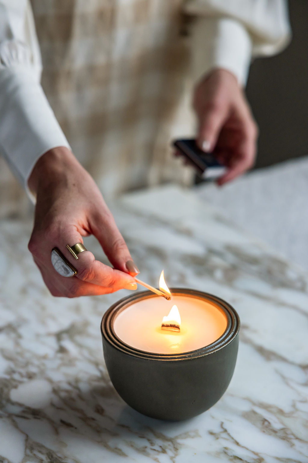 Charcoal Candle - Fireside